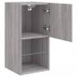 Preview: TV-Schrank mit LED-Leuchten Grau Sonoma 30,5x30x60 cm