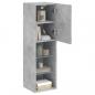 Preview: TV-Schrank mit LED-Leuchten Betongrau 30,5x30x102 cm