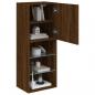 Preview: TV-Schrank mit LED-Leuchten Braun Eichen-Optik 40,5x30x102 cm