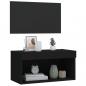 Preview: TV-Schrank mit LED-Leuchten Schwarz 60x30x30 cm