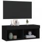 Preview: TV-Schrank mit LED-Leuchten Schwarz 80x30x30 cm