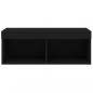 Preview: TV-Schrank mit LED-Leuchten Schwarz 80x30x30 cm