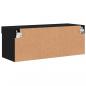 Preview: TV-Schrank mit LED-Leuchten Schwarz 80x30x30 cm