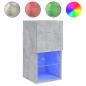 Preview: TV-Schrank mit LED-Leuchten Betongrau 30,5x30x60 cm