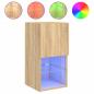 Preview: TV-Schrank mit LED-Leuchten Sonoma-Eiche 30,5x30x60 cm