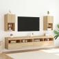 Preview: TV-Schrank mit LED-Leuchten Sonoma-Eiche 30,5x30x60 cm