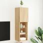 Preview: ARDEBO.de - TV-Schrank mit LED-Leuchten Sonoma-Eiche 30,5x30x102 cm