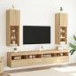 Preview: TV-Schrank mit LED-Leuchten Sonoma-Eiche 30,5x30x102 cm