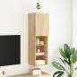 Preview: TV-Schrank mit LED-Leuchten Sonoma-Eiche 30,5x30x102 cm