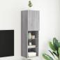 Preview: ARDEBO.de - TV-Schrank mit LED-Leuchten Grau Sonoma 30,5x30x102 cm