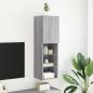 Preview: TV-Schrank mit LED-Leuchten Grau Sonoma 30,5x30x102 cm