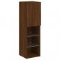 Preview: TV-Schrank mit LED-Leuchten Braun Eichen-Optik 30,5x30x102 cm