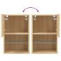 Preview: TV-Schrank mit LED-Leuchten Sonoma-Eiche 40,5x30x60 cm