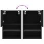 Preview: TV-Schrank mit LED-Leuchten Schwarz 40,5x30x60 cm