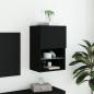 Preview: TV-Schrank mit LED-Leuchten Schwarz 40,5x30x60 cm