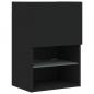 Preview: TV-Schrank mit LED-Leuchten Schwarz 40,5x30x60 cm