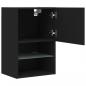 Preview: TV-Schrank mit LED-Leuchten Schwarz 40,5x30x60 cm