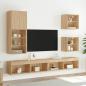 Preview: TV-Schrank mit LED-Leuchten Sonoma-Eiche 40,5x30x102 cm