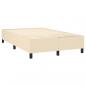 Preview: Boxspringbett mit Matratze Creme 140x190 cm Stoff