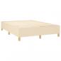 Preview: Boxspringbett mit Matratze & LED Creme 140x190 cm Stoff