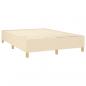 Preview: Boxspringbett mit Matratze & LED Creme 140x190 cm Stoff