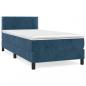 Preview: Boxspringbett mit Matratze Dunkelblau 90x200 cm Samt