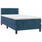 Preview: Boxspringbett mit Matratze Dunkelblau 90x200 cm Samt