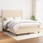 Preview: ARDEBO.de - Boxspringbett mit Matratze Creme 140x190 cm Stoff