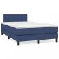 Preview: Boxspringbett mit Matratze Blau 120x200 cm Stoff