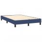 Preview: Boxspringbett mit Matratze Blau 120x200 cm Stoff