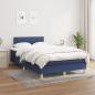 Preview: ARDEBO.de - Boxspringbett mit Matratze Blau 120x200 cm Stoff