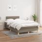 Preview: ARDEBO.de - Boxspringbett mit Matratze Taupe 120x200 cm Stoff