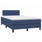 Preview: Boxspringbett mit Matratze & LED Blau 120x200 cm Stoff