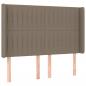 Preview: Boxspringbett mit Matratze & LED Taupe 140x190 cm Stoff