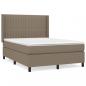 Preview: Boxspringbett mit Matratze Taupe 140x190 cm Stoff