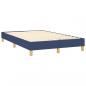 Preview: Boxspringbett mit Matratze Blau 120x200 cm Stoff