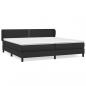 Preview: Boxspringbett mit Matratze Schwarz 200x200 cm Kunstleder