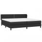 Preview: Boxspringbett mit Matratze Schwarz 200x200 cm Kunstleder