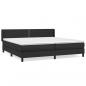 Preview: Boxspringbett mit Matratze Schwarz 200x200 cm Kunstleder