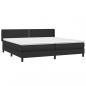 Preview: Boxspringbett mit Matratze Schwarz 200x200 cm Kunstleder