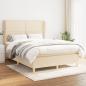 Preview: ARDEBO.de - Boxspringbett mit Matratze Creme 140x190 cm Stoff