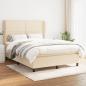 Preview: ARDEBO.de - Boxspringbett mit Matratze Creme 140x190 cm Stoff