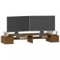 Preview: Monitorständer Honigbraun 100x27,5x15 cm Massivholz Kiefer