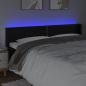 Preview: LED Kopfteil Schwarz 203x16x78/88 cm Kunstleder