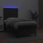 Preview: Boxspringbett mit Matratze & LED Schwarz 100x200 cm Kunstleder