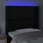 Preview: LED Kopfteil Schwarz 103x16x118/128 cm Kunstleder