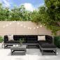 Preview: ARDEBO.de - 7-tlg. Garten-Lounge-Set Grau Massivholz Kiefer