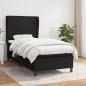 Preview: ARDEBO.de - Boxspringbett mit Matratze Schwarz 80x200 cm Stoff