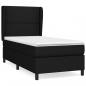 Preview: Boxspringbett mit Matratze Schwarz 80x200 cm Stoff