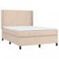 Preview: Boxspringbett Matratze Cappuccino-Braun 140x190cm Kunstleder